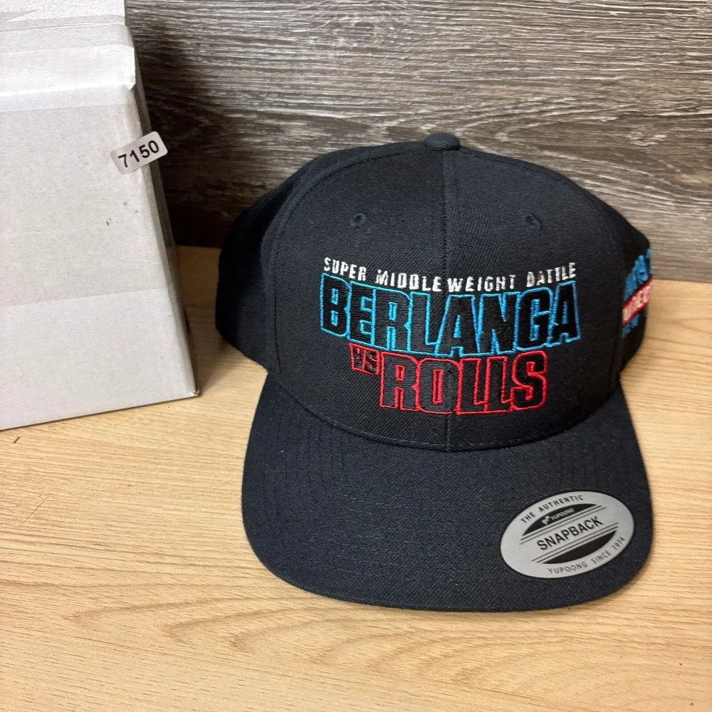 Edgar Berlanga Hat Cap Snap Back Black Embroidered Boxing Steve Rolls‎ Fighting